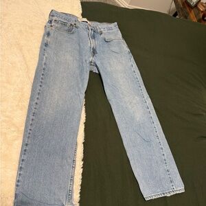 Levi's Light Blue Straight Jeans 505 33x30